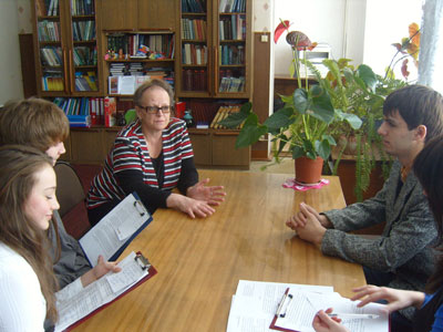 На встрече с ведущим специалистом УОПО Белановой Верой Александровной.